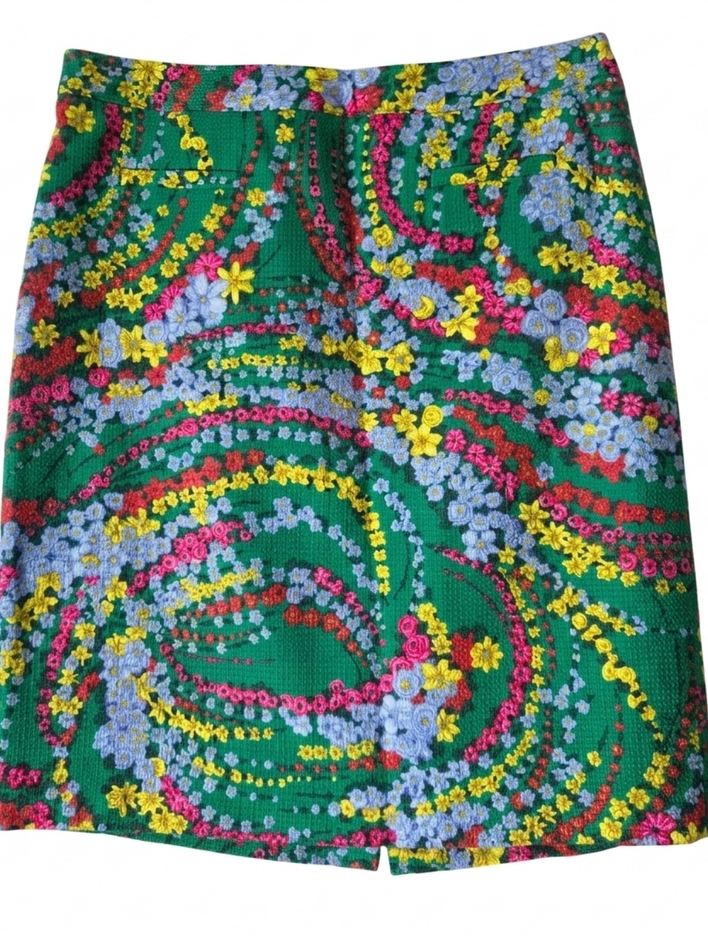 NWOT Talbots Green Floral Swirl Skirt Size 10P